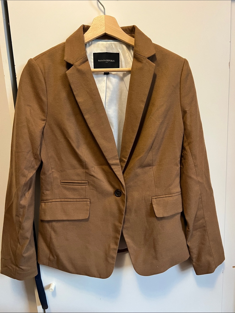 Banana Republic Women's Camel Brown Single-Button Blazer